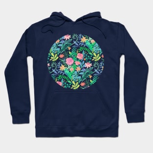 Roses + Green Messy Floral Posie Hoodie